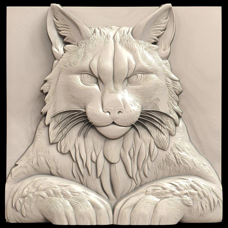 3D Model STL File for CNC Router/Laser & 3D Printer A Lynx with the Ability to Predict Earthquakes