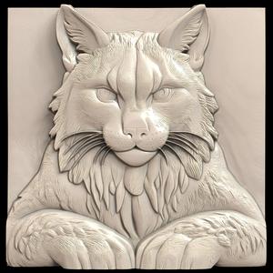 3D Model STL File for CNC Router/Laser & 3D Printer A Lynx with the Ability to Predict Earthquakes