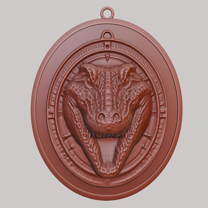 Alligator Animal Necklace Alligator Animal Pendant for CNC Router Laser & 3D Printer