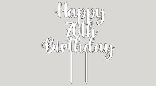 70th Birthday Cake Topper
