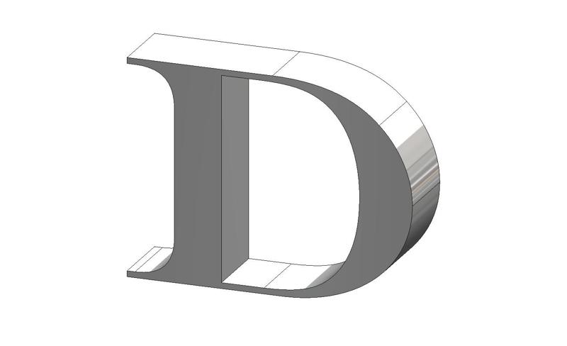 D Engravers MT Font Letter
