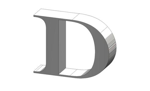 D Engravers MT Font Letter