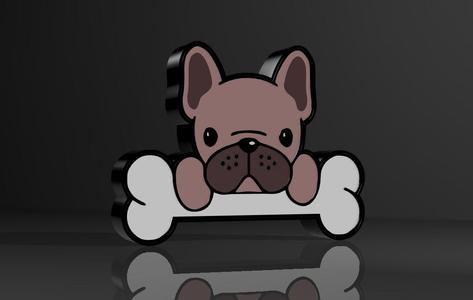 French bulldog lamp V2