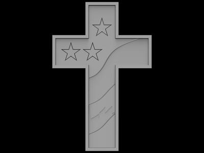 3D Model STL File for CNC Router/Laser & 3D Printer USA Cross