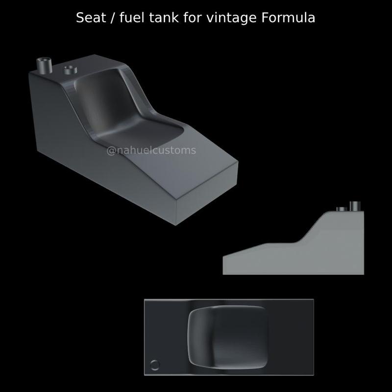 Seat / fuel tank for vintage Formula