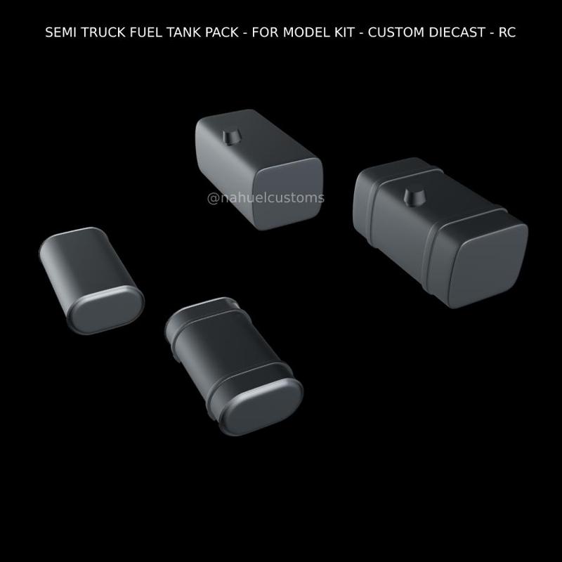 SEMI TRUCK FUEL TANK PACK - FOR MODEL KIT - CUSTOM DIECAST - RC