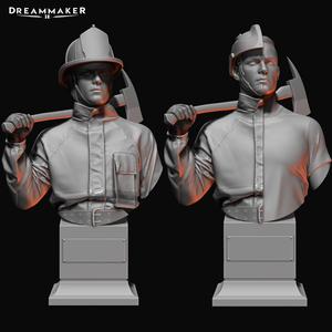 Hybrid fireman bust