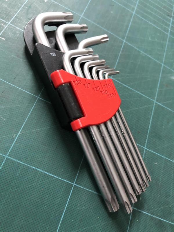 Torx key holder repair