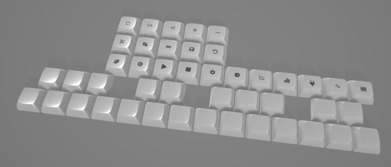 Multimaterial keycaps for LMN DAW