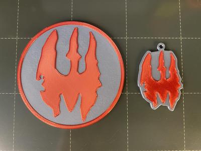 Mandalorian Death Watch Coaster and Keychain