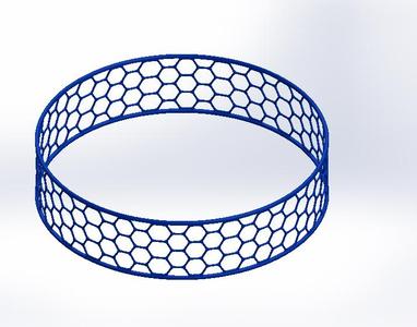 Hexagonal patterned strap ring