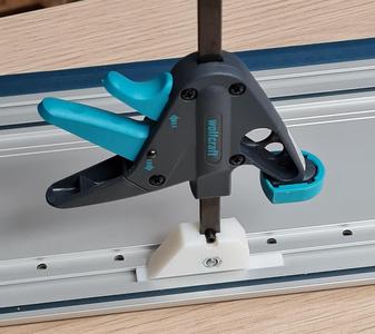 Bosch FSN / Mafell rail guide adapter for Wolfcraft mini clamp