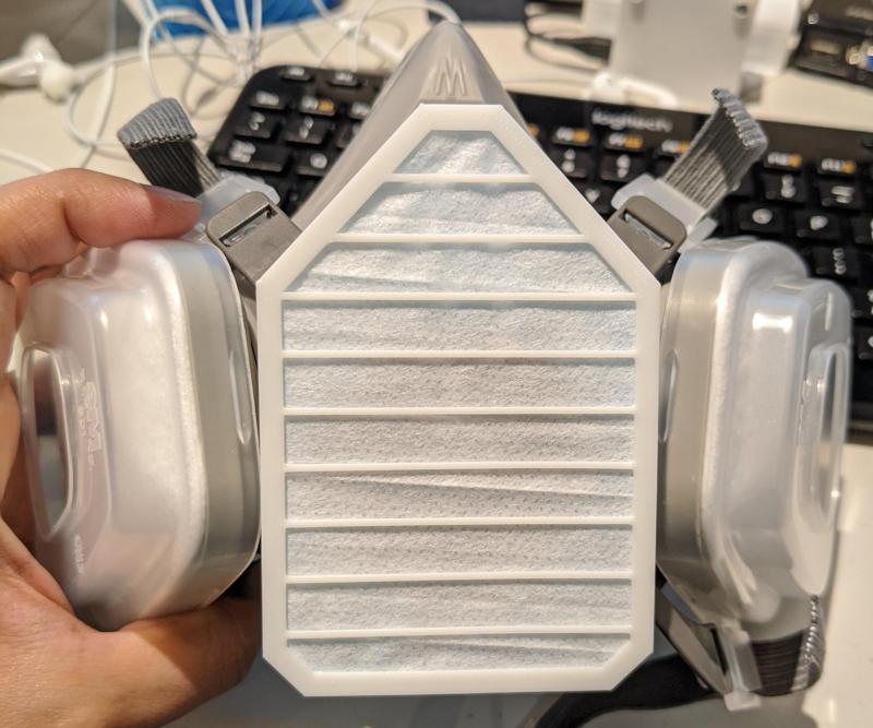 3M 6200 Half Face Respirator Exhale Filter - Clip On, Large Surface Area