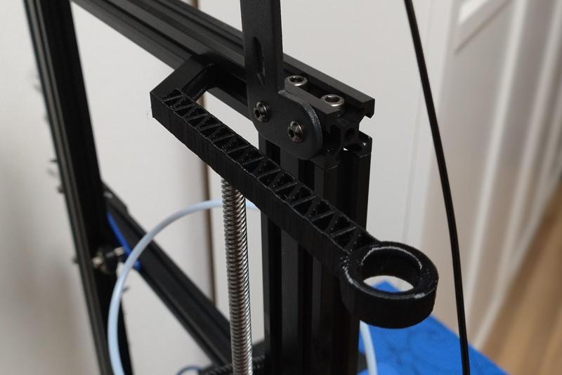 Filament guide 130 mm top rail mount.