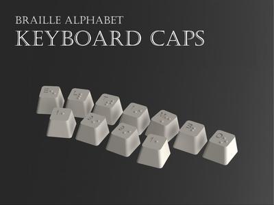 BRAILLE ALPHABET - Keyboard Caps