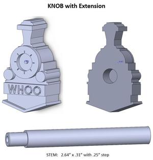 Knob with extension - train image