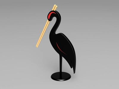 Bird chopsticks holder