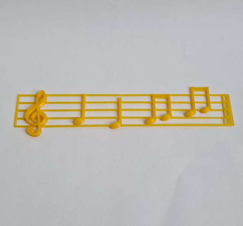 Musical notes and bar with music for VI