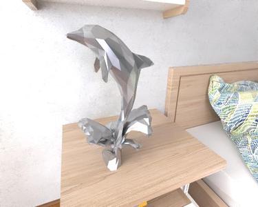 Dolphin Sculpture LowPoly