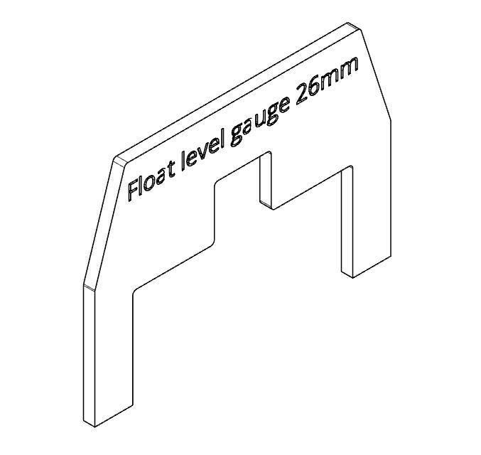Carburettor float height gauge