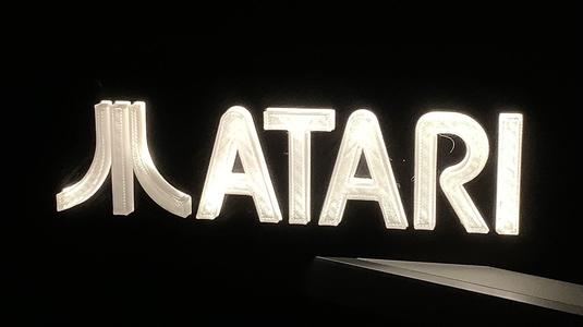Atari logo LED lamp