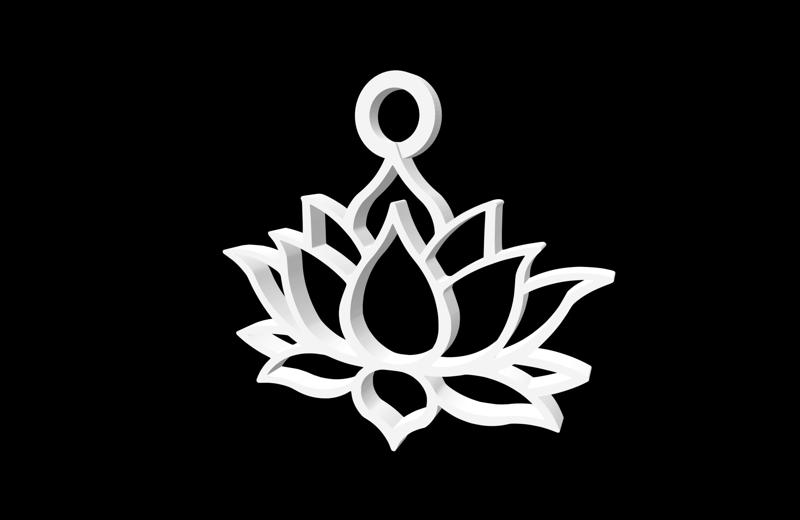 Lotus Flower Keychain