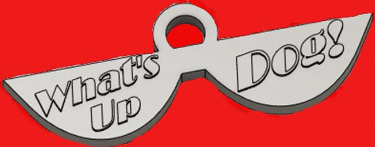 The What's Up Dog Sunglasses Dog Tag