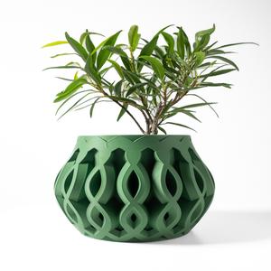 The Cylas Planter Pot with Drainage Tray & Stand: Modern and Unique Home Decor for Plants and Succulents  | STL File