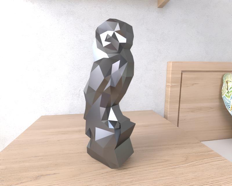 Owl Statue Lowpoly
