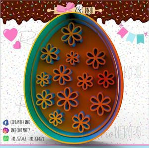 EASTER EGG WITH FLOWERS cookie cutter - EASTER EGG WITH FLOWERS cookie cutter