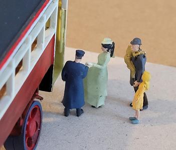 Passengers for steam bus