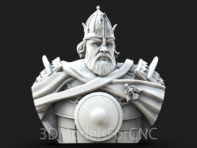 3D Model STL File for CNC Router Laser & 3D Printer Bogatyr Warrior