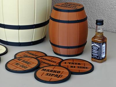 Small Whiskey Barrell gift box for 50ml bottles