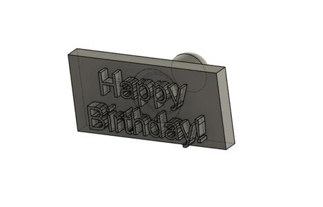 Happy Birthday Cake Stamp