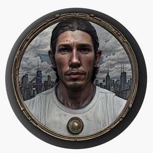 Adam Driver medallion pendant