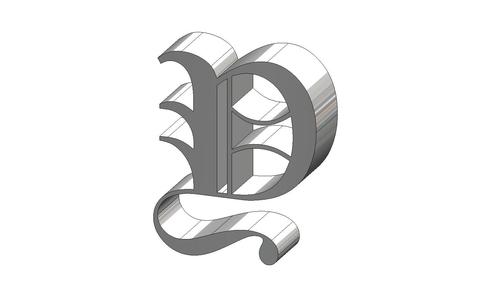 Y Letter Old English Text MT Font