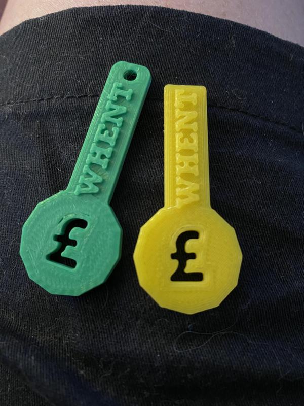 UK £ trolley key