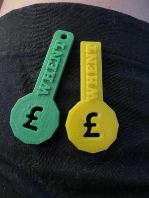 UK £ trolley key