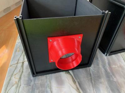 Dark box camera flange