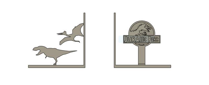 Jurassic Park Bookend