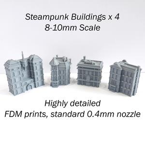 Steampunk Buildings - Set 1 - 8-10mm Scale