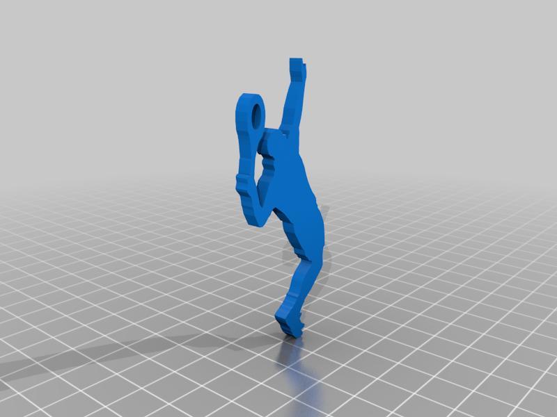 Tennis Serve Keychain