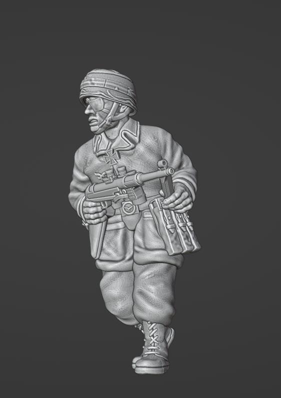 28mm German paratrooper officer SMG (MP40)