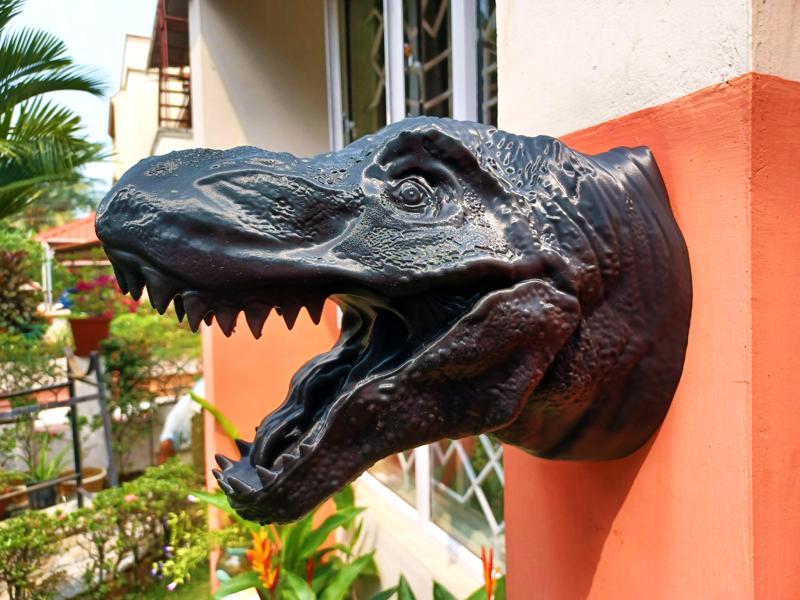 trex tyrannosaurus head wall mount stl
