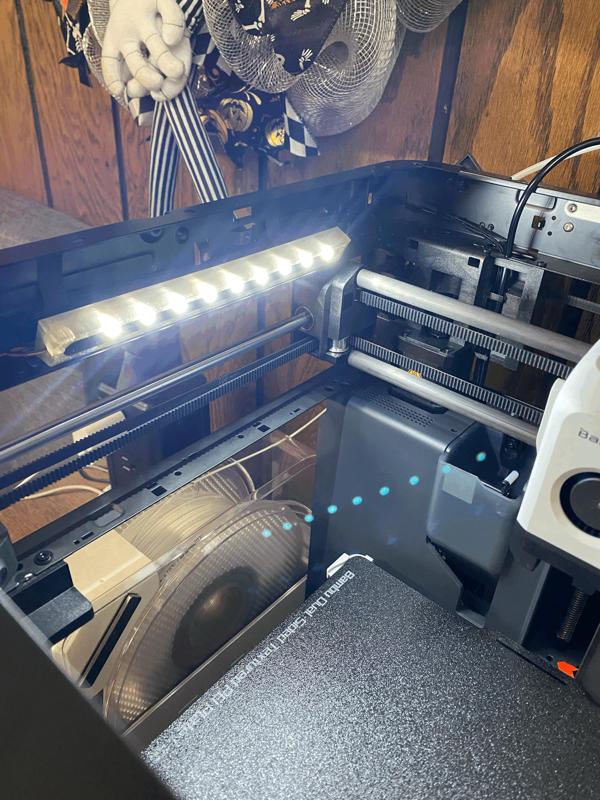 Bambu Labs P1P Modified LED light bar mount