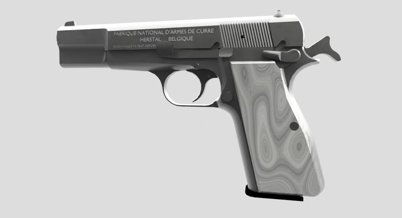 Belgian Browning Hi-Power - HIGHLY DETAILED