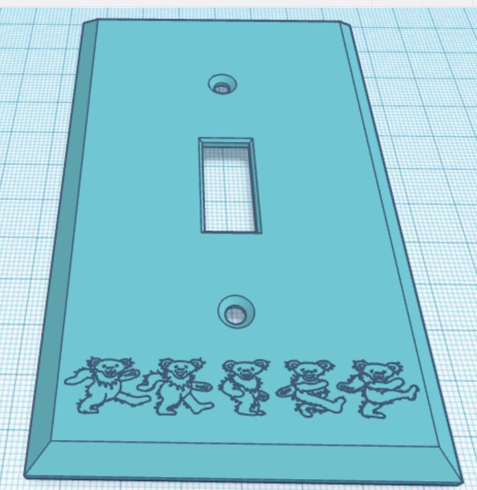 Grateful Dead themed light switch covers