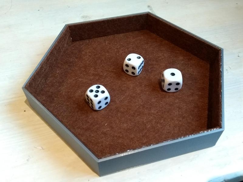 Hexagonal Dice/Catch-All/Generic Tray - Easily Paddable - Maximum Mini Build Area