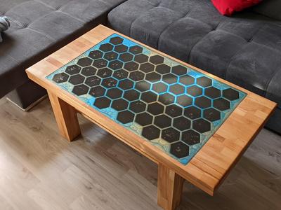 Hexagon LED coffee table