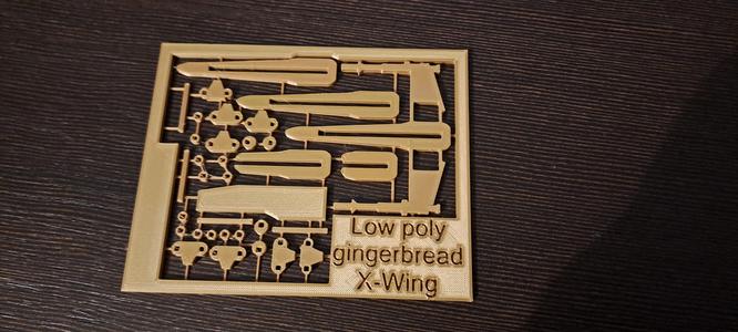 low poly X-Wing card